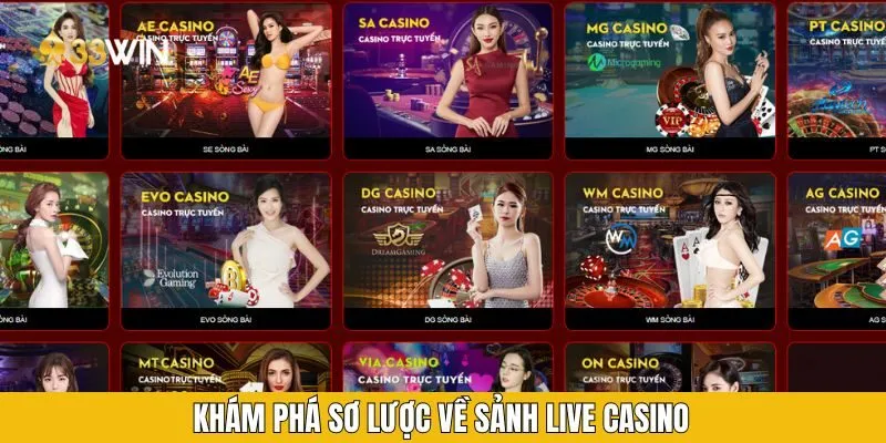 Khám phá sơ lược về sảnh live casino